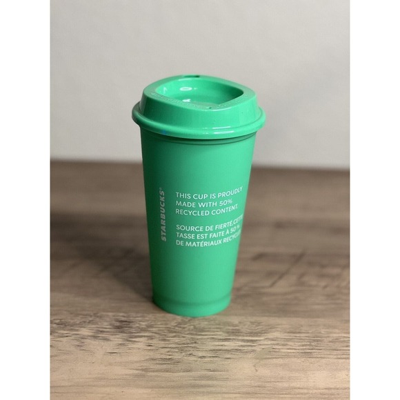 NEW Starbucks 2023 Choose to Reuse Earth Green Eco Reusable Hot Cup 16‎ oz Cup - Picture 2 of 9